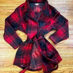 3X red plaid womens fall jacket!